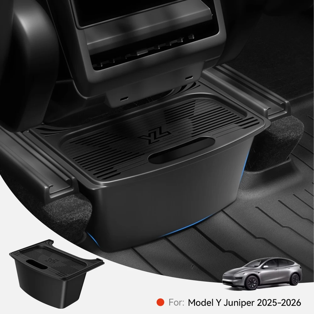 Image of YZ Für Tesla Aufbewahrungsbox Modell Y Juniper 3 Highland Hintere Mittelkonsole Magnetisch 2026 Auto-Rücksitz-Organizer Mülleimer Auto-Zubehör
