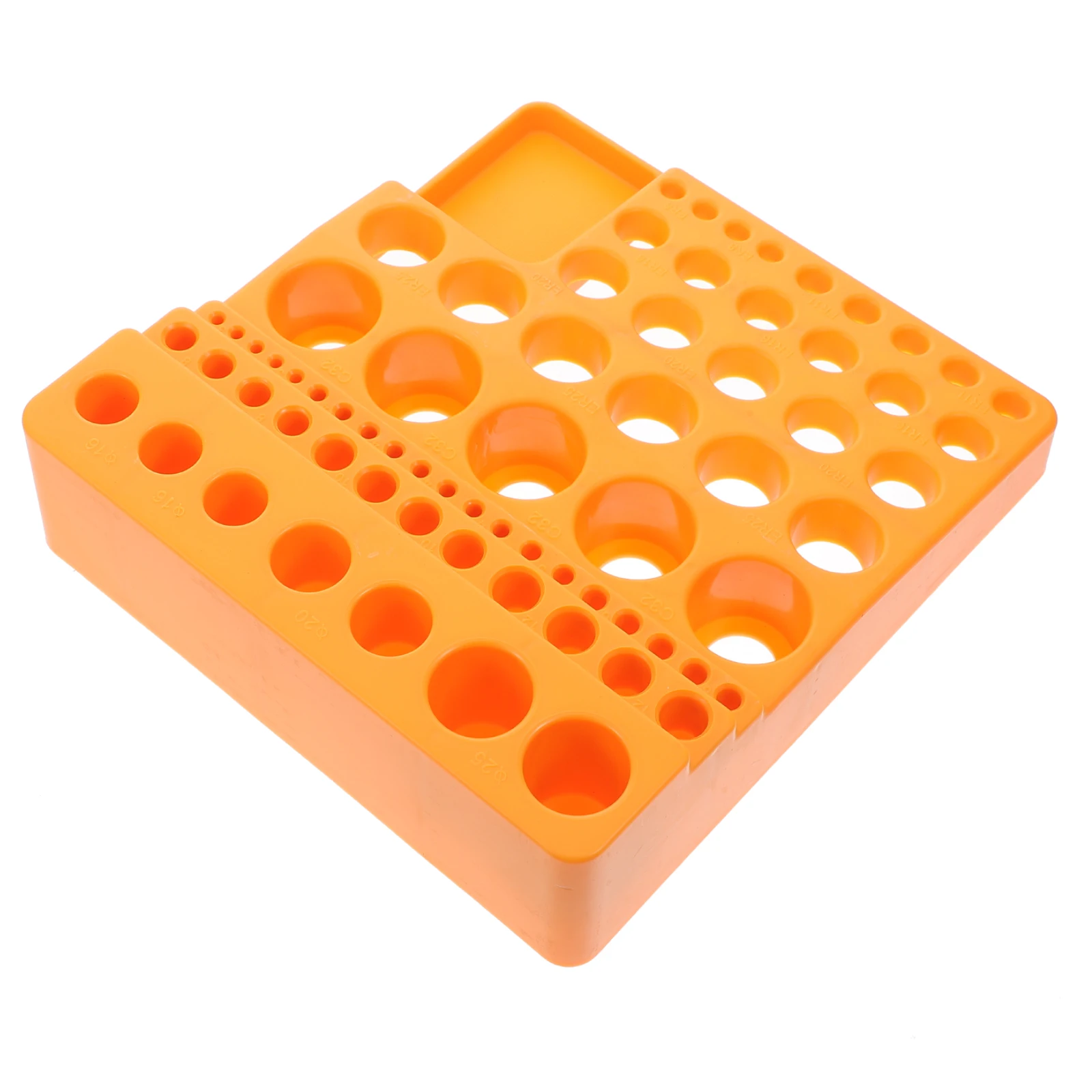 

Milling Storage Box 128 Holes Drill Bits Tool Holder Rack Plastic Rotary Tool Bit Storage Box Lightweight Easy Carry