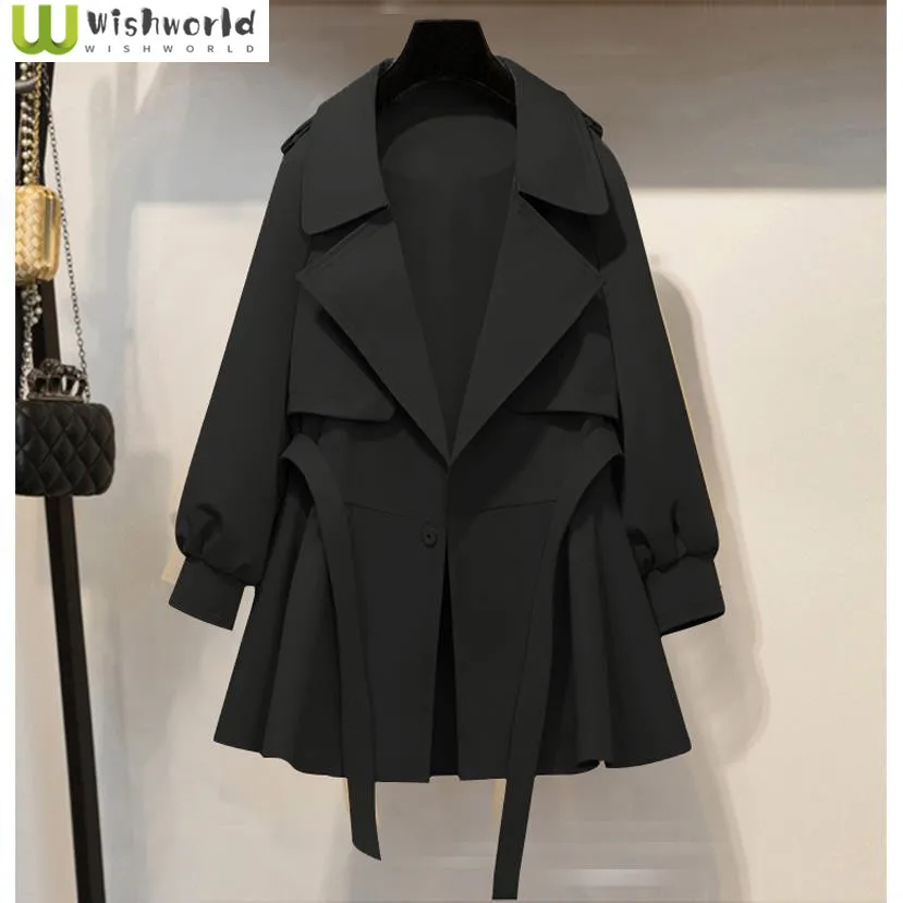 

2022 New Spring and Autumn Korean Women's Short Windbreaker Coat Fashionable Casual Pop Thin Elegant Women's Top