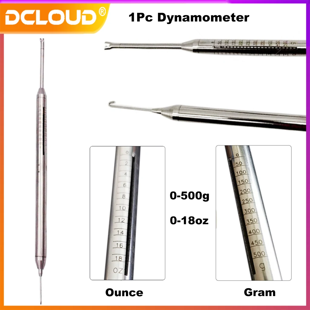 1Pc Dental Dynamometer Orthodontic Stress Tension Meter Force Oral Gauge Elastics Autoclavable Dentist Measuring Therapy Tools