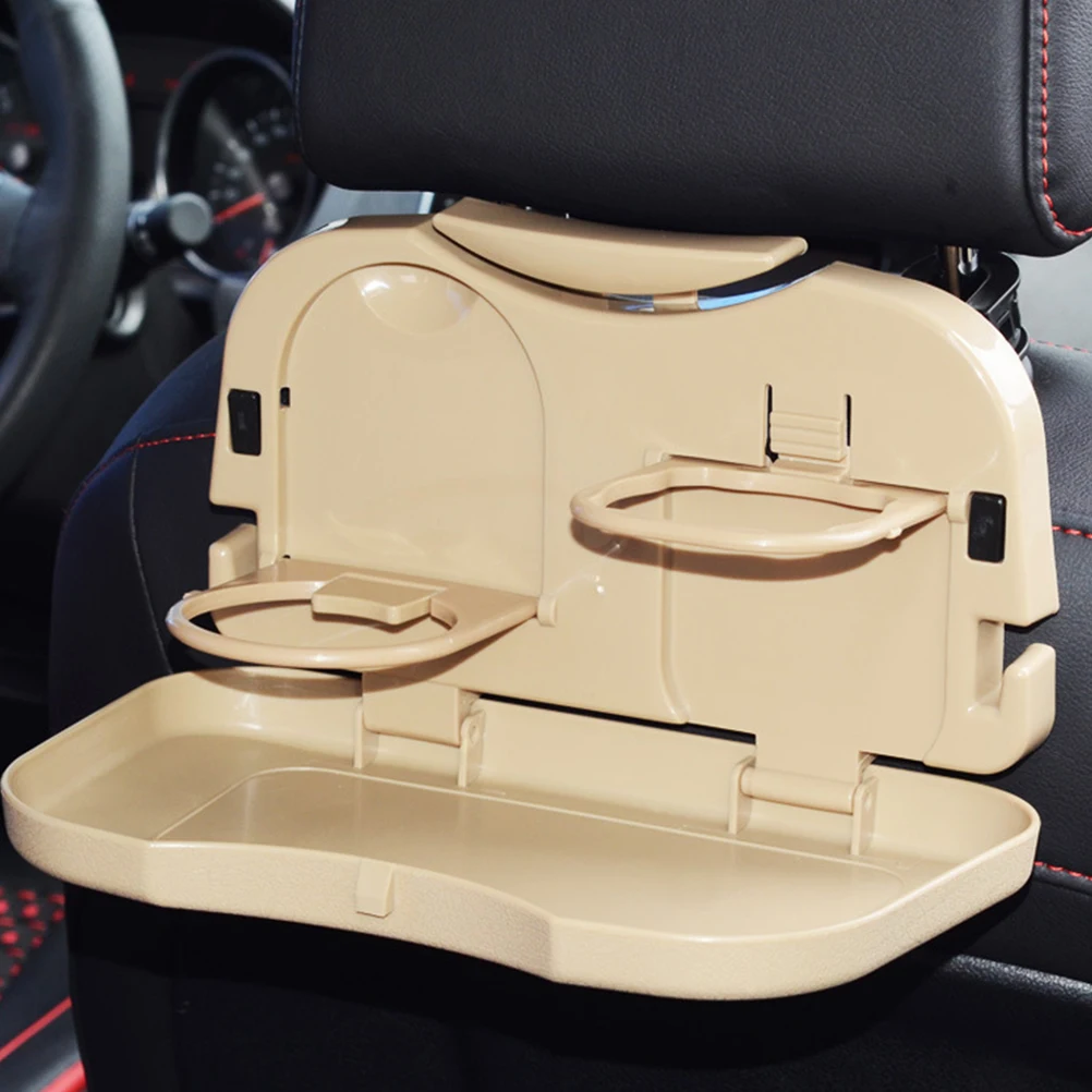

2Pcs Holder Foldable Dining Tray for Backseat Storage Solution Car Food Drink ABS Car Folding Table Food Drink Tray Easy Install