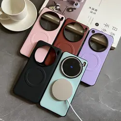 For VIVO X200 Pro Case Soft PU Skin Magnetic wireless charging Protective Back Cover Case For VIVO X200Pro Mini Phone Shell