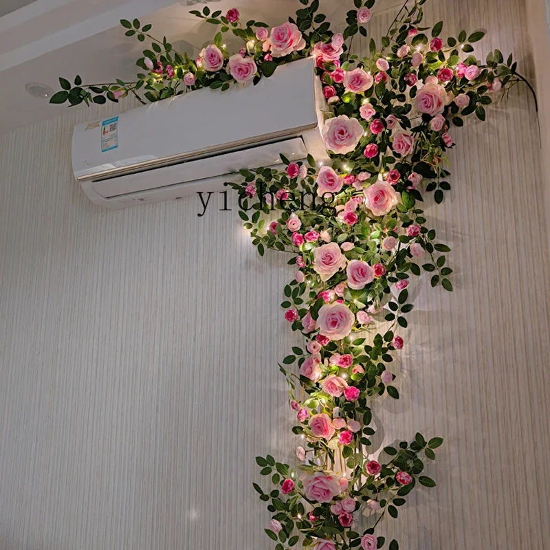 

XL simulated rose vine fake flower plastic vine air conditioner duct winding vine decoration