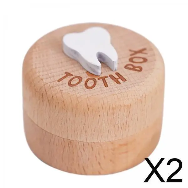 

Teeth Saver Box with Tweezer Wooden Baby Tooth Holder Memory Organizer for Boys Girls Kids Birthdays