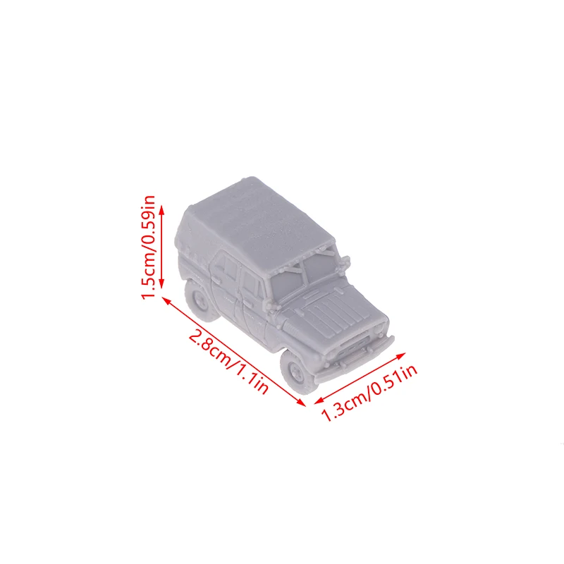 1 PCS 1/144 Scale UAZ-469 4x4 Light Utility Gray Vehicle MODEL KIT 3D Printing Scale Model Model