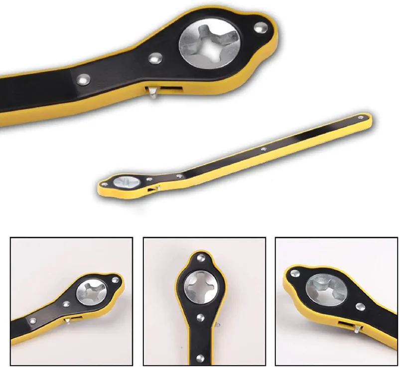 Car Scissor Jack Ratchet Wrench Labor-Saving Tire Change and Wheel Repair Tool Kit for Emergency Roadside, Car, SUV and Truck