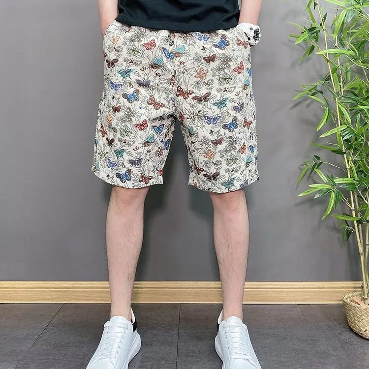 Men's High Quality Summer Casual Shorts 2026 New Fashion Loose Fit Five Inch Inseam Beachwear Middle Length Pants