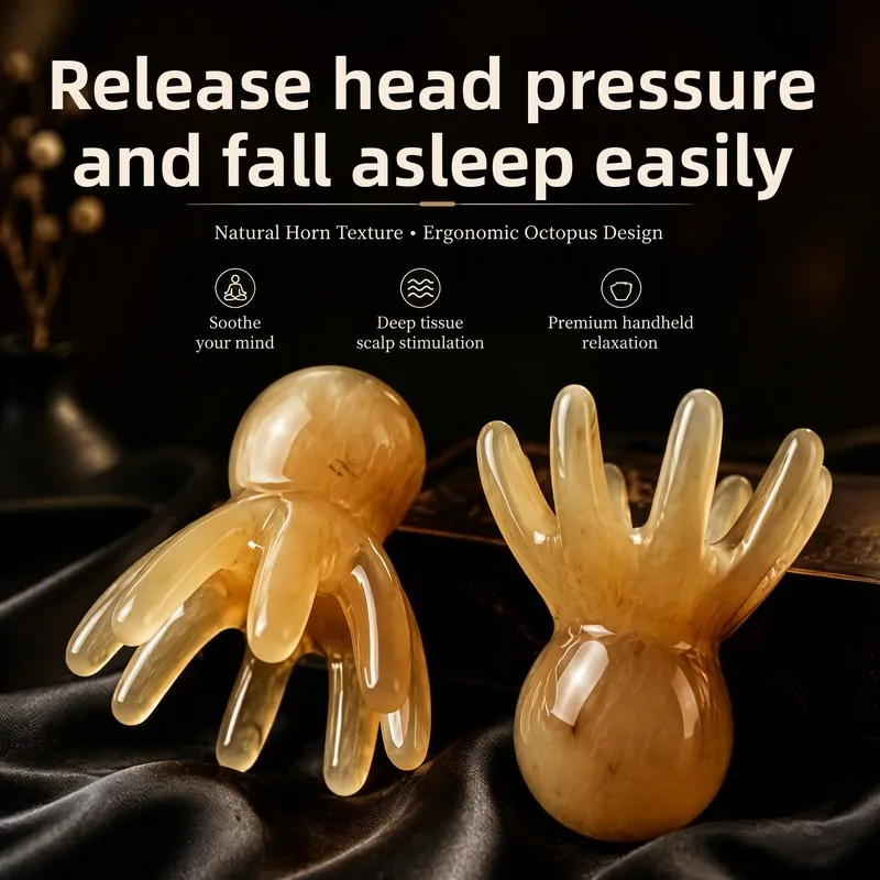 10PCS Octopus Scalp Massage Comb, Resin Handheld Scalp Massager, Portable Head Scraper Massage Tool for Home Daily Use