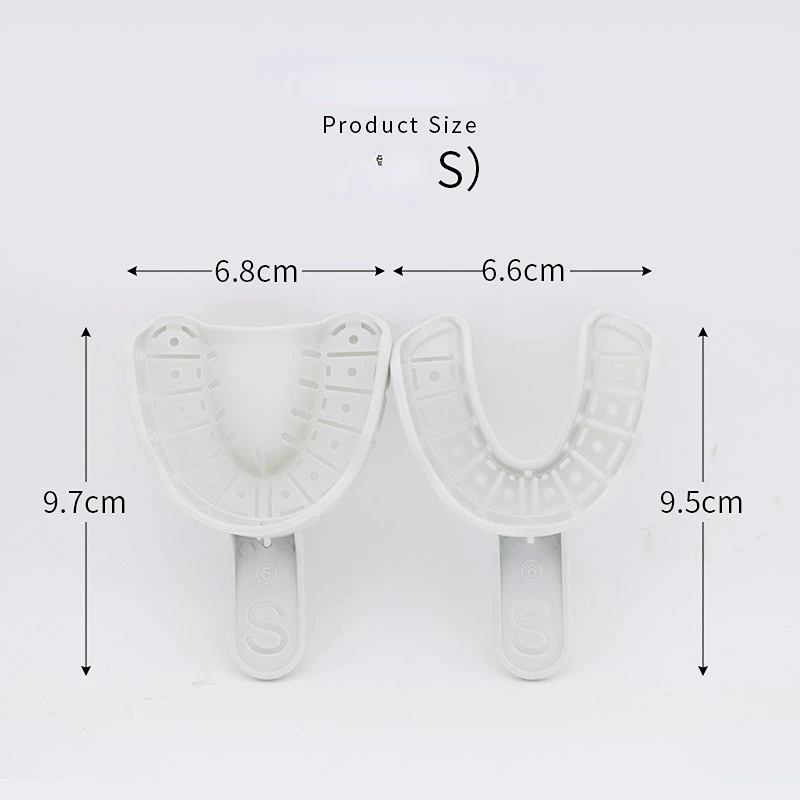 Dental Impression Plastic Trays Without Mesh Tray Dental Care Teeth Holder Dental Materials Supply for Oral Tools