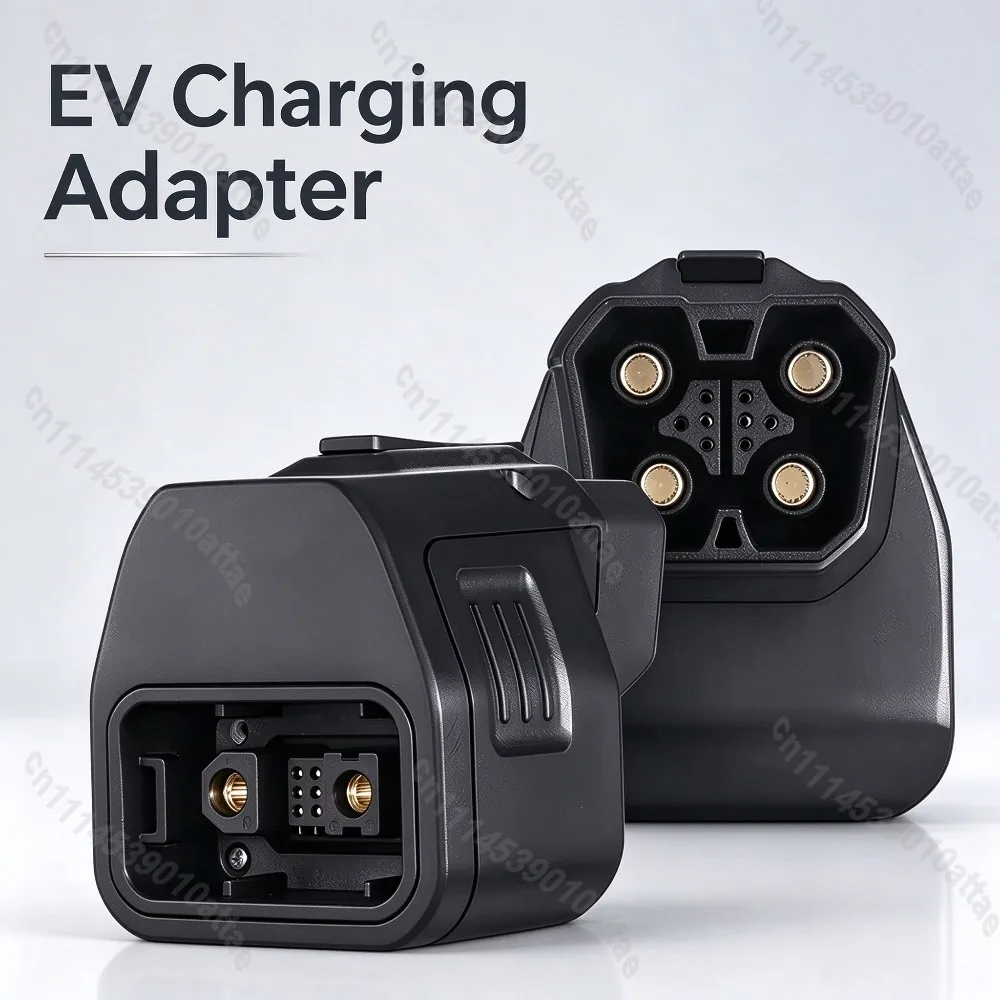 EV Charging Adapter Portable Electric Vehicle Connector with Brass Contacts Secure Lock for Outdoor Power Station Camping RV