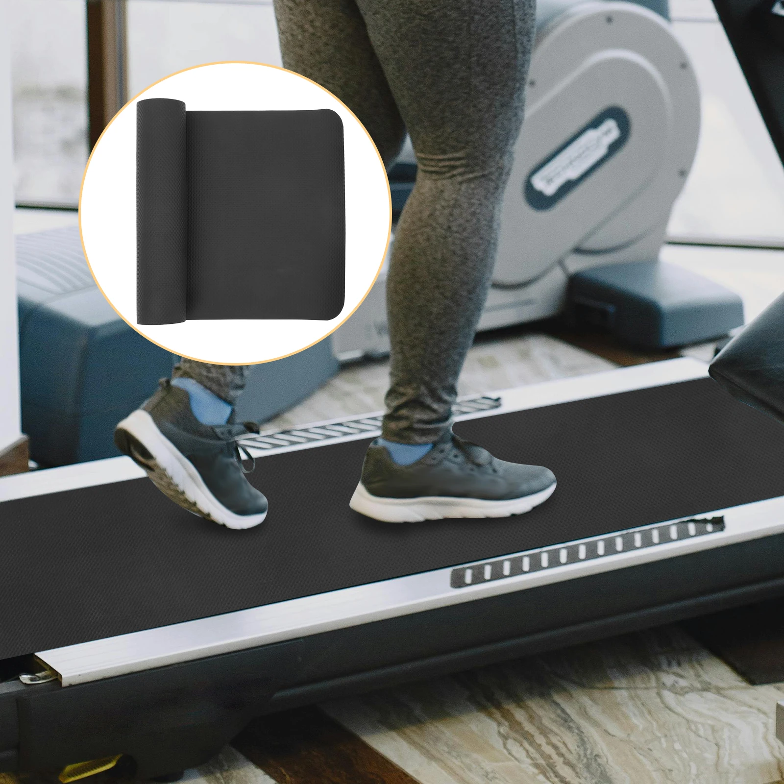 

Shockproof Treadmill Mat For Home Gym Floor Protector Heavy Duty Exercise Equipment Cushioning Pad Noise Reduction Fitness Yoga