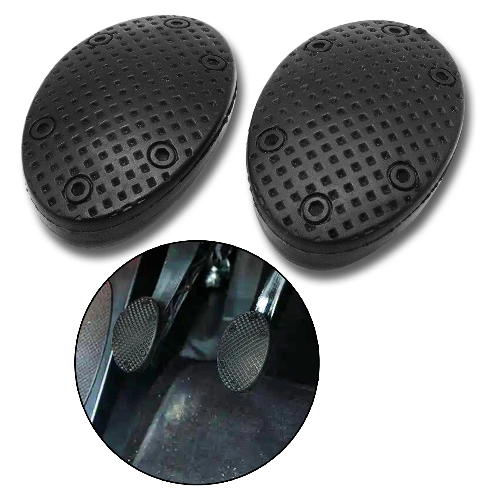 2x Rubber Pedal Covers Pad Automatic Gear For MINI Cooper Countryman Accessories F60 R60 Clubman F54 R55 One R50 R53 R61 F55 F56