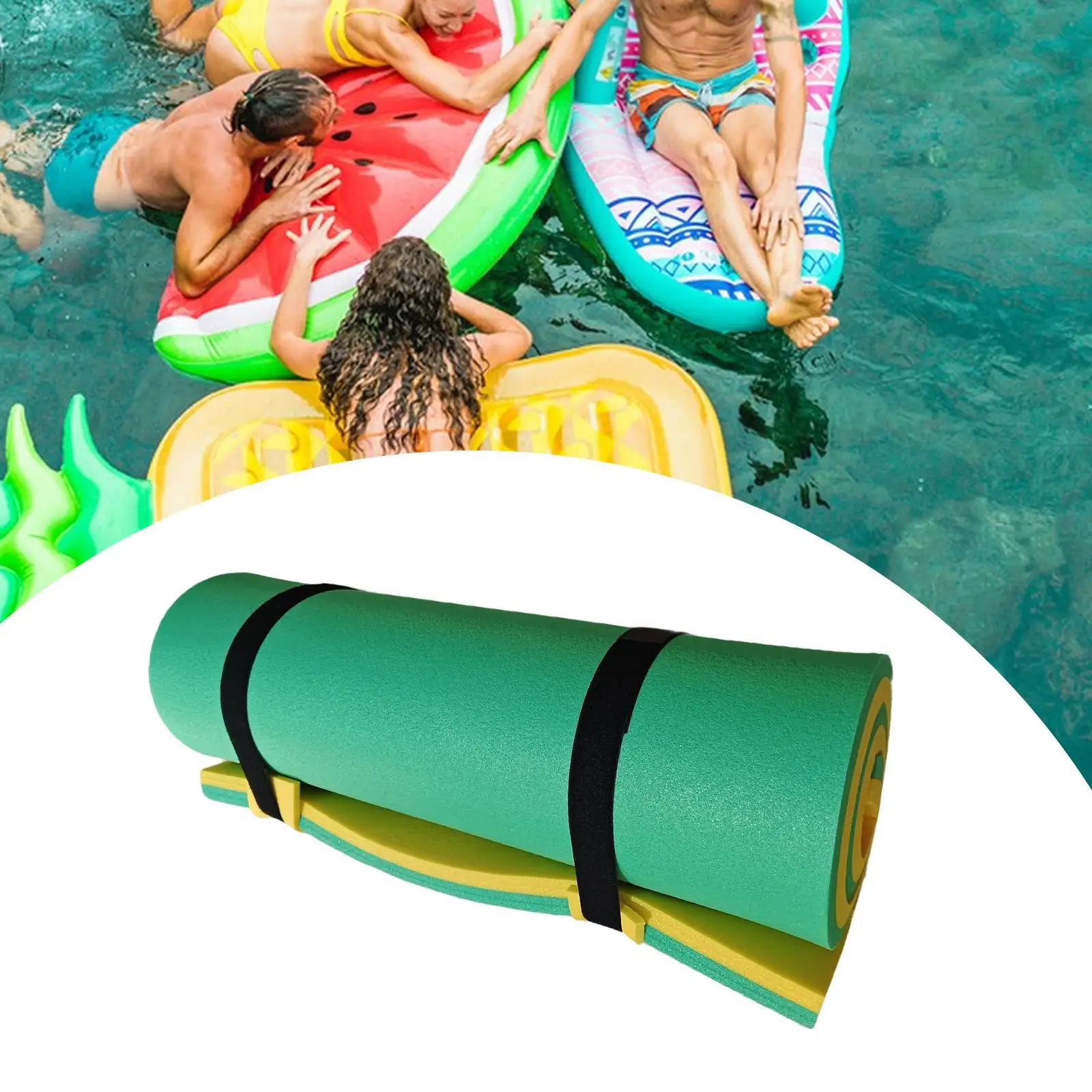 Water Float Pad XPE Foam Floating Mattress Outdoor Pool Lounger for Family Lake Beach Summer Activities
