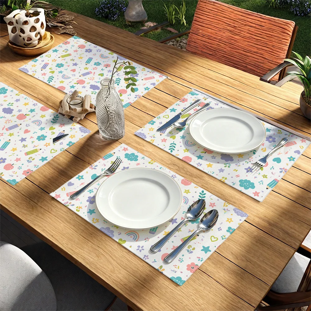 Multipurpose Cartoon Childlike Style Placemats For Kids' Birthday Parties Family Dinners Kindergarten Activities