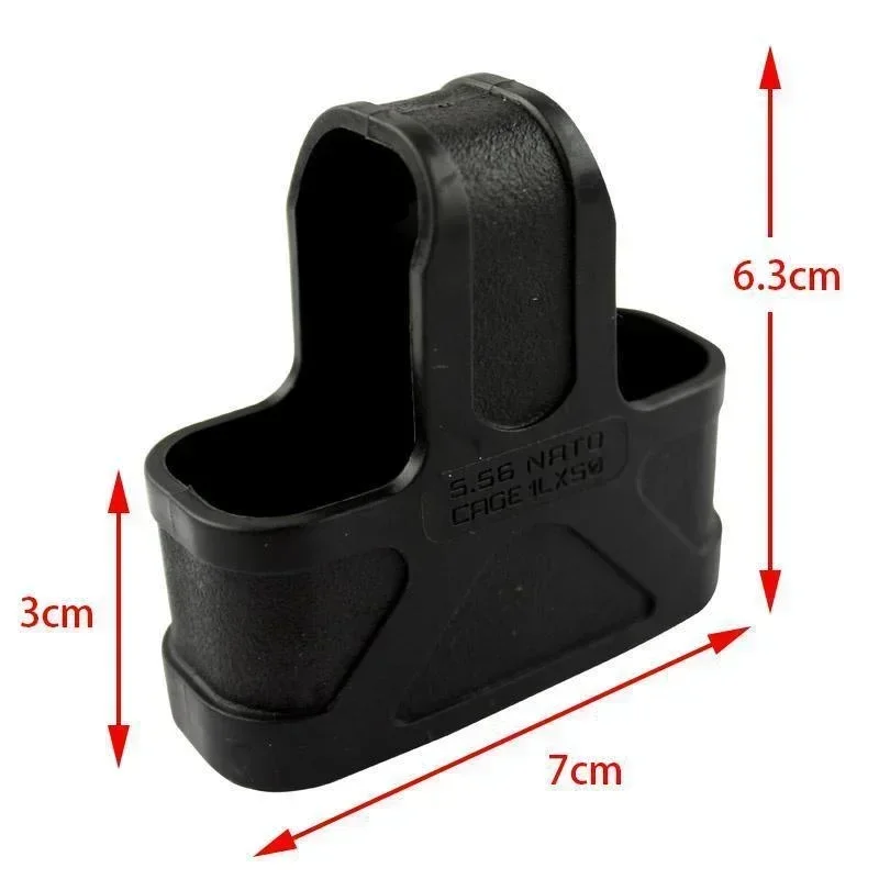 6PCS 5.56mm Fast Magazine Rubber Holster for M4 M16 AR15 AK GL 17 M9 Mag Pouch Sleeve Rubber Slip Cover Hunting Gear - view 6