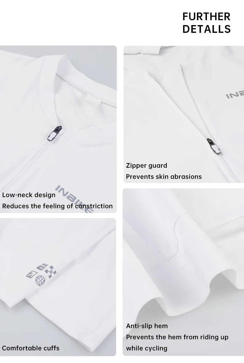 INBIKE Herren-Radtrikot, kurzärmelig, für den Sommer, schnell trocknend, atmungsaktiv, Sport-Shirt mit 3 Rückentaschen, Fahrrad-Oberteile – Detail 8