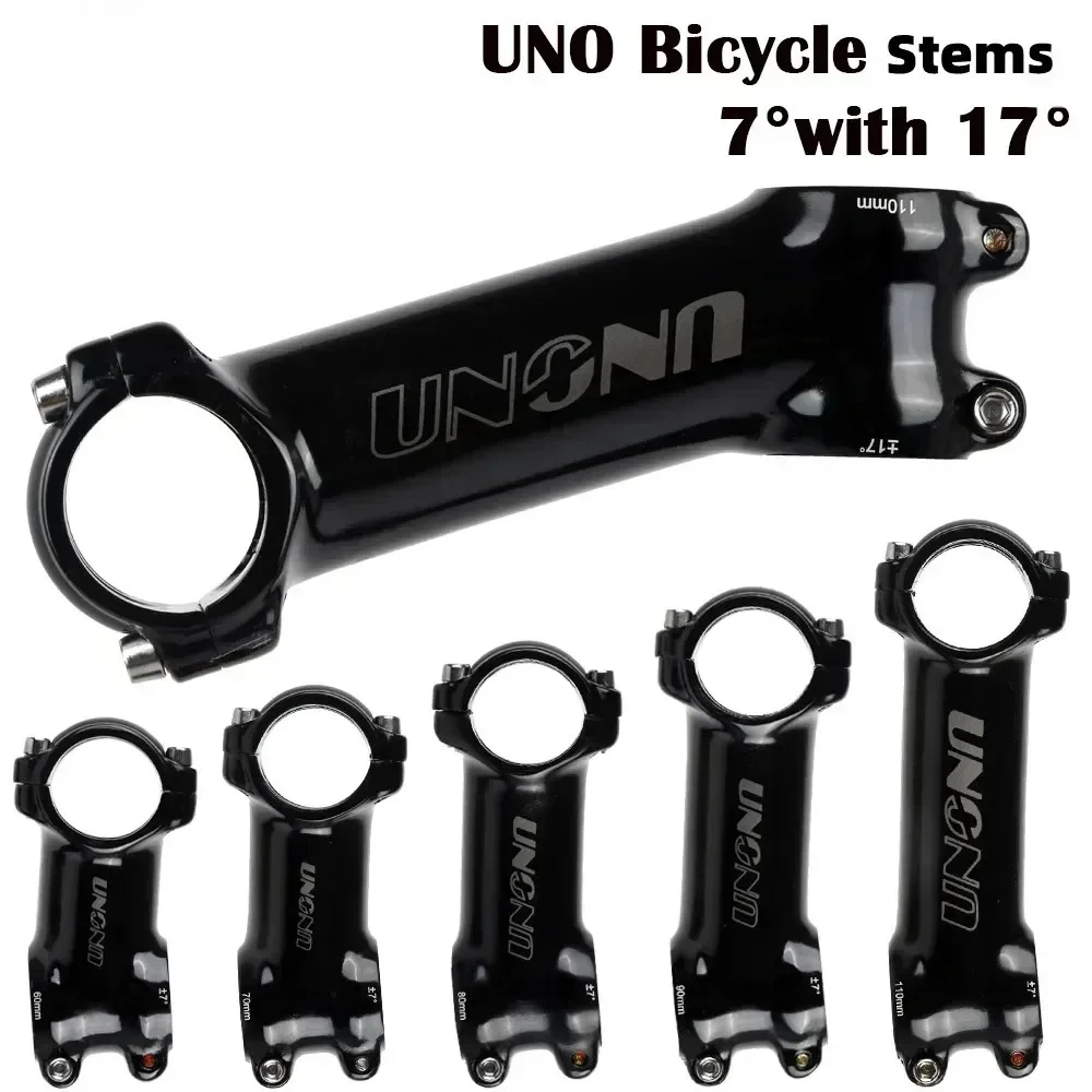 Light Black Stems Bike Ultralight 7 17 Degree MTB Road Stem Fork 28.6 31.8mm 60/70/80/90/100/110/120/130mm Bicycle Riser