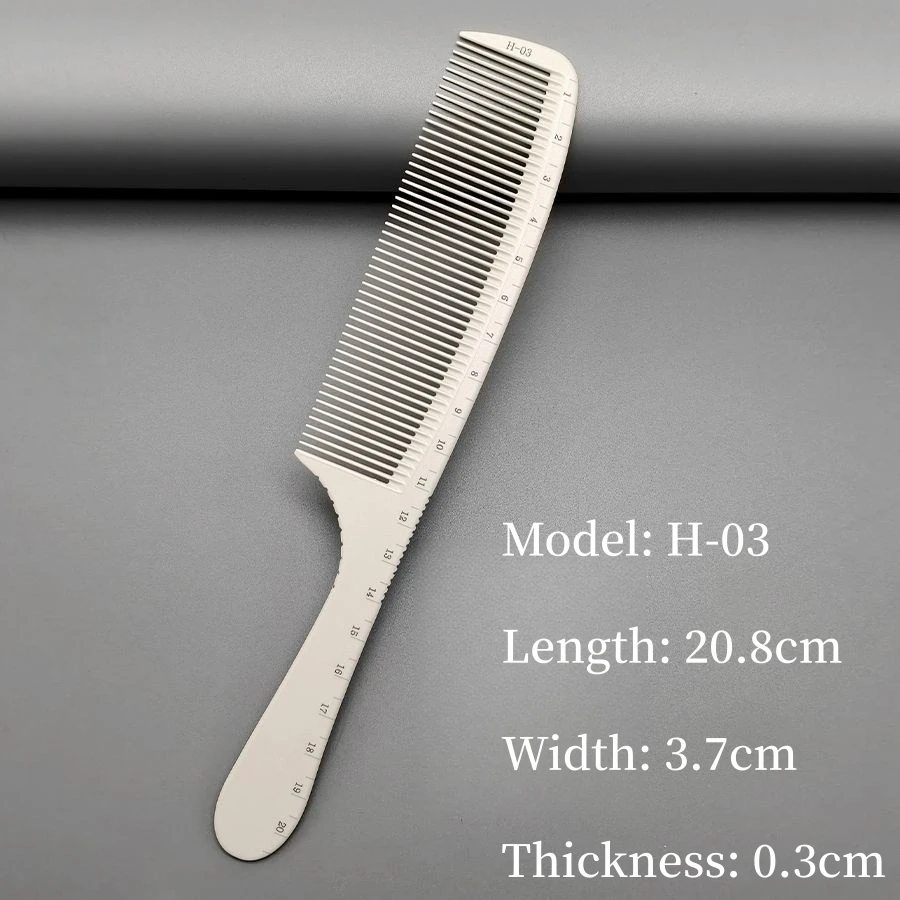 Professioneller Flachkamm mit Griff für Friseursalons, Haarschneidekamm für Herren-Kurzhaarfrisuren, Friseur-Haarbürste – Detail 10