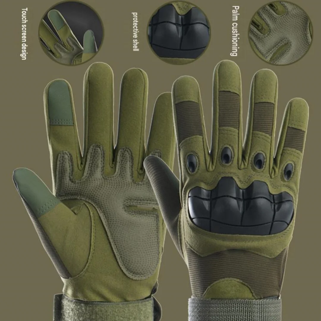 Protective gloves - Outdoor full-finger breathable sports gloves for motorcycle riding, shock-absorbing half-finger gloves