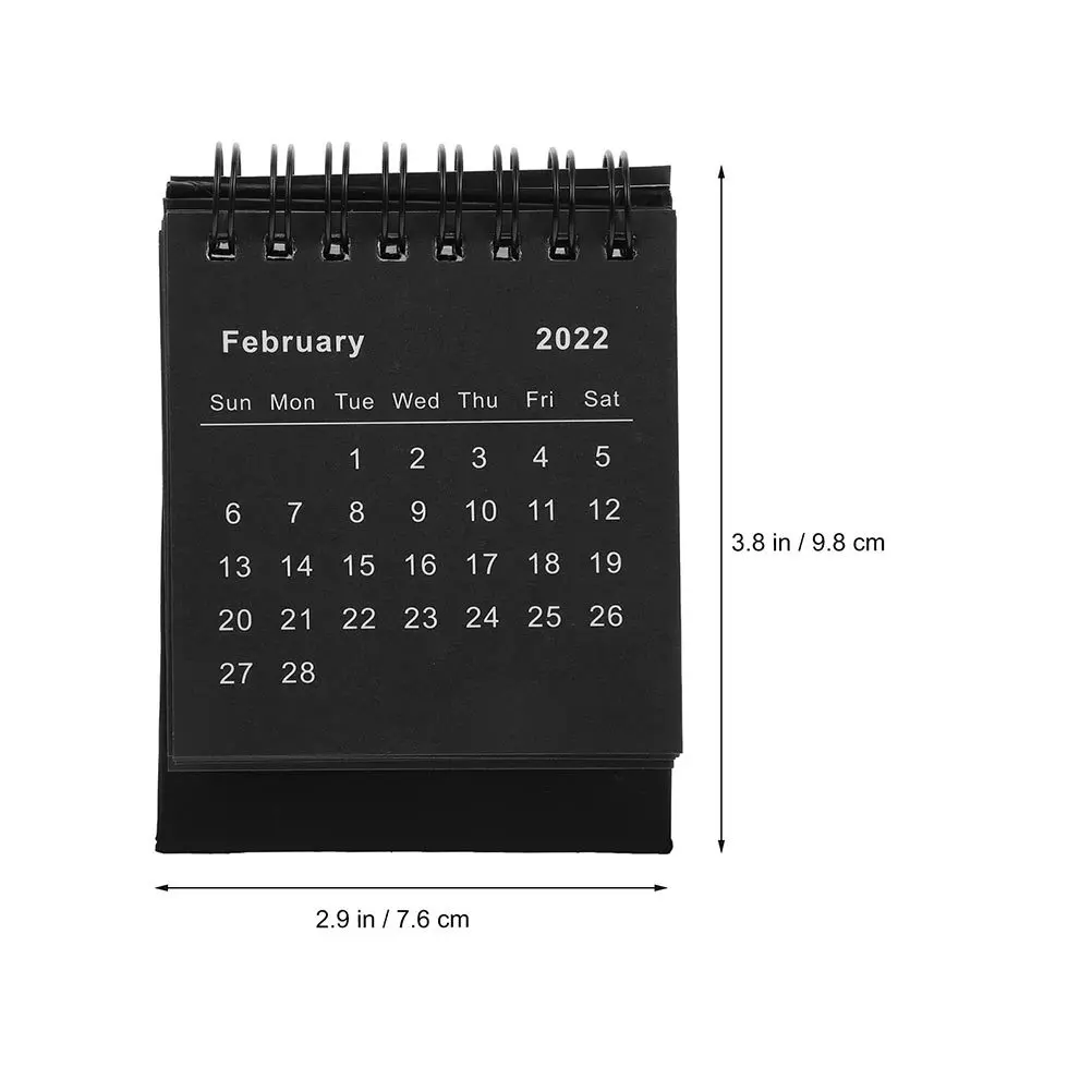 

3Pcs 2022 Tabletop Calendar Compact Size Beautiful Appearance Mini Desktop Creative Gift Note-Taking Calendar