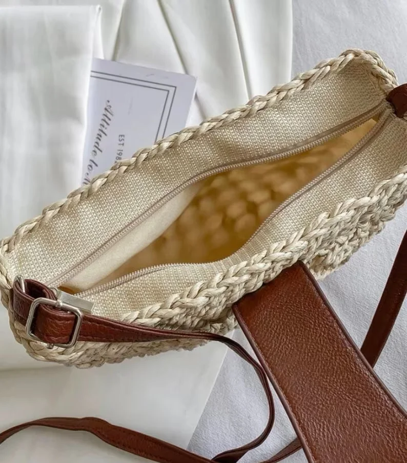 Shoulder Tote Bag Crossbody Straw Bag Beach Bridesmaid Custom Bags Casual Personalised Women's Handbag Wedding Gifts For her