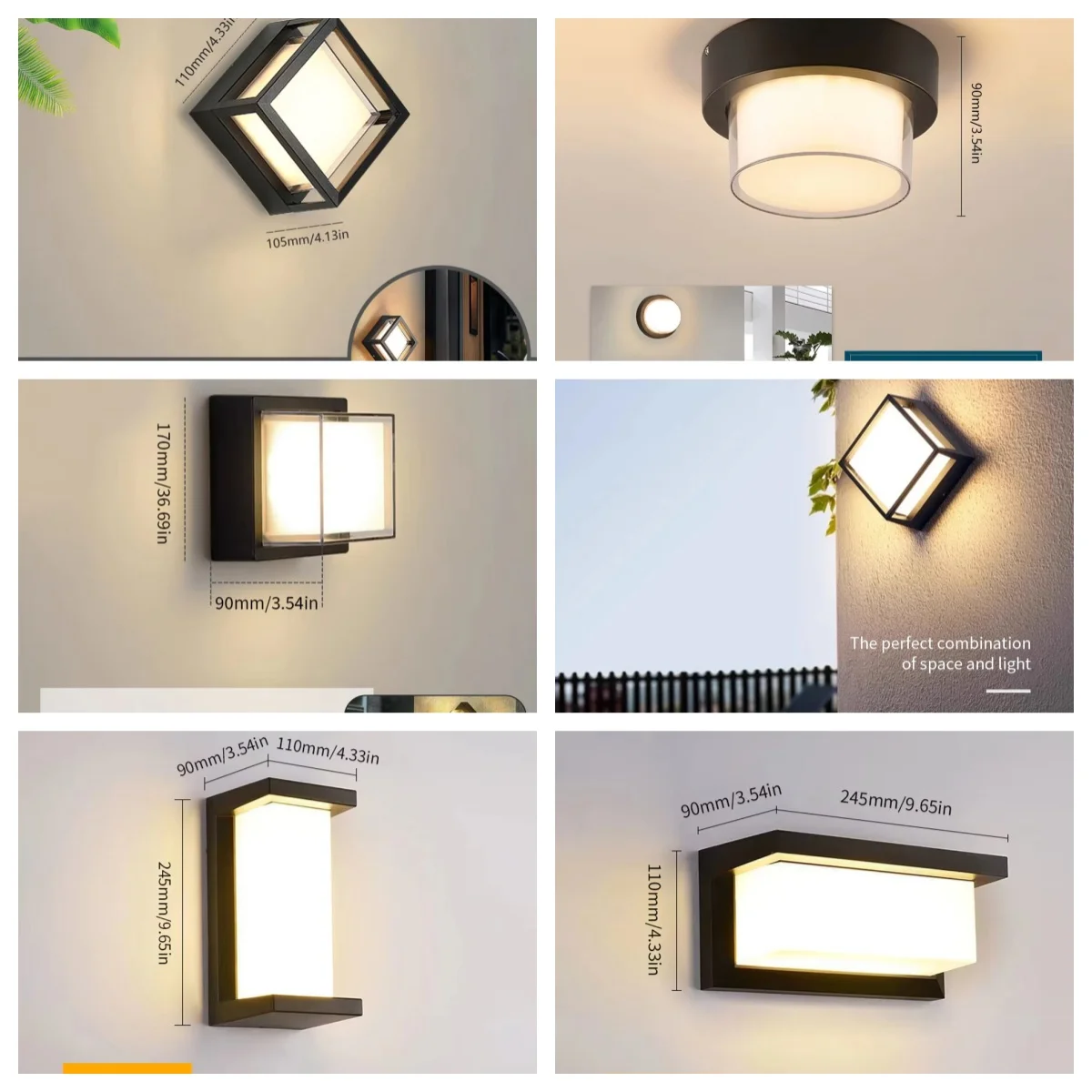 LED الجدار ضوء محس حركة الإضاءة في الهواء الطلق مقاوم للماء IP66 LED أضواء الشرفة أضواء حديقة في الشرفة مصباح الجدار في الهواء الطلق #1