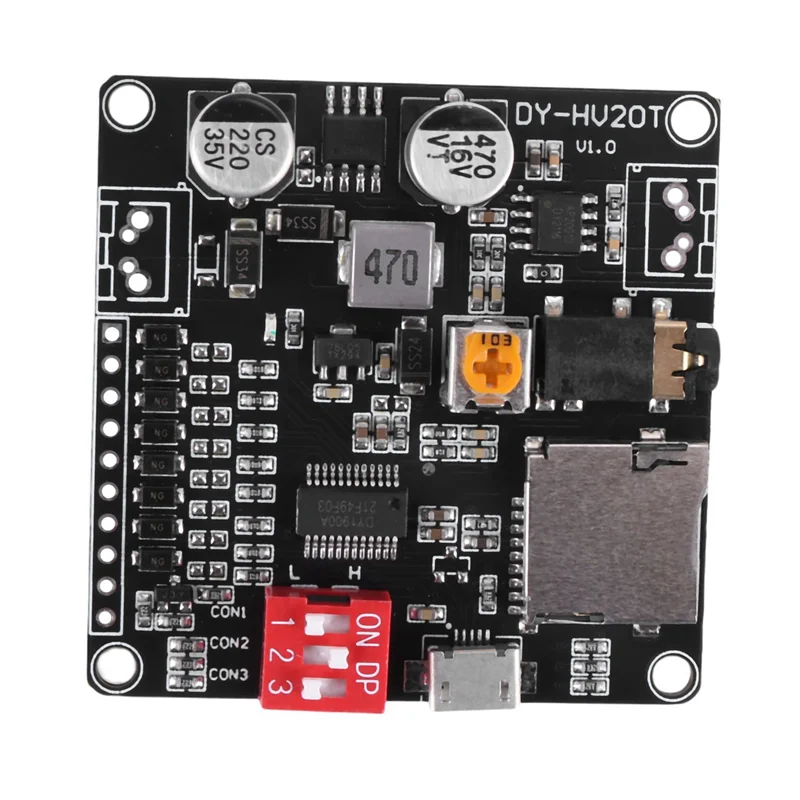 4X DY-HV20T 12V/24V Power Supply10w/20W Voice Playback Module Supporting Micro-SD Card MP3 Music Player For Arduino-New