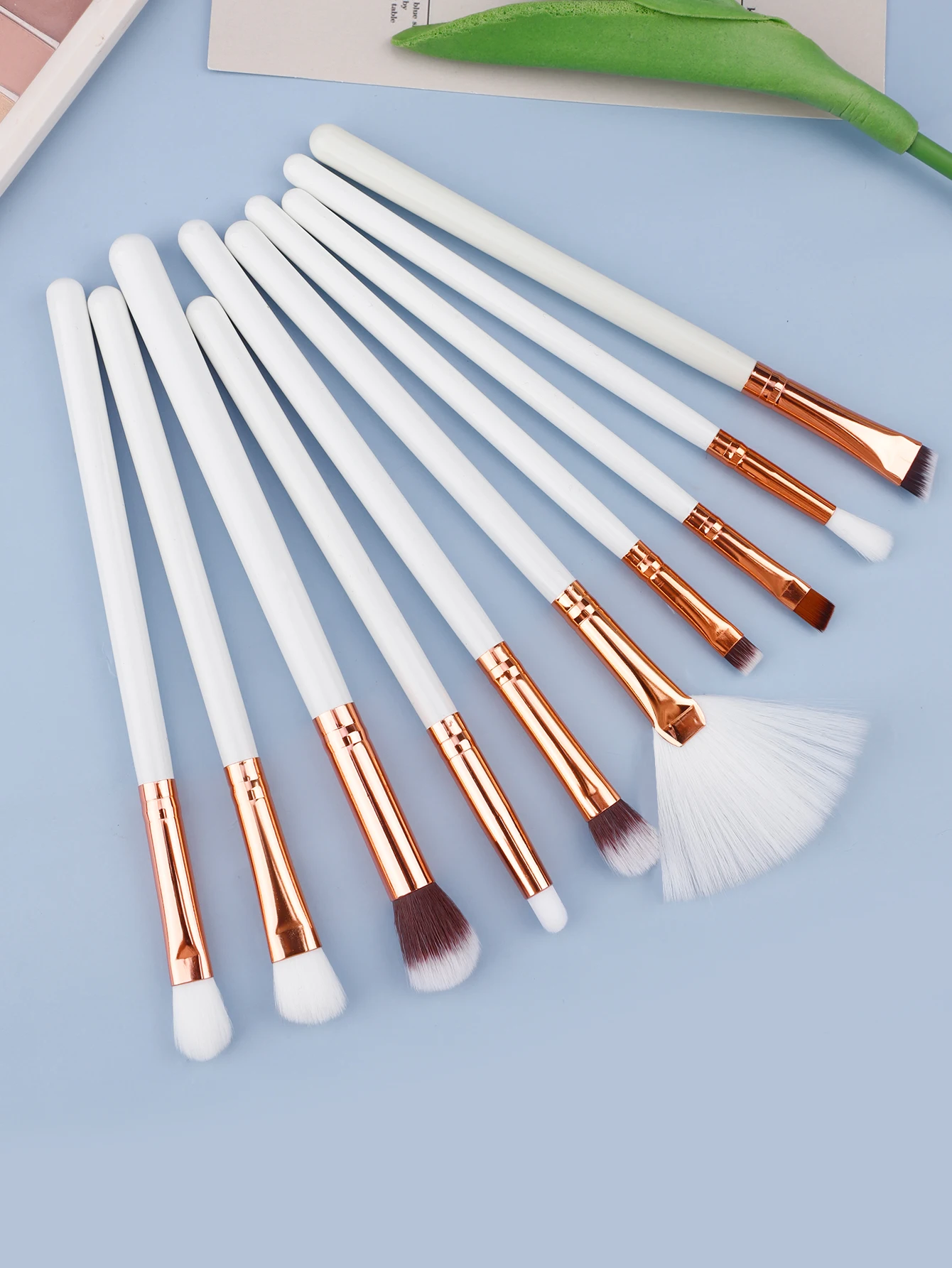 10-teiliges Make-up-Pinsel-Set, rosa, schwarz, Lidschatten, Lippenpinsel, Puder, Rouge, Mascara-Pinsel, Make-up-Pinsel