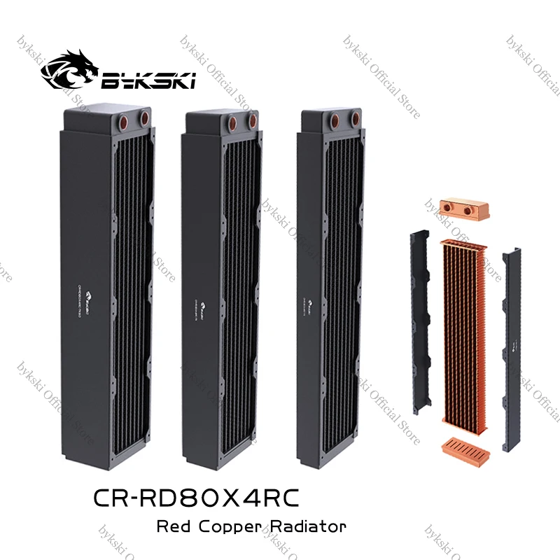 

Bykski 320mm Copper Radiator 30/40/60mm Thickness for Two-tier Server PC Water Cooling Heatsink Thermal Conductivity 108.9w/m.k