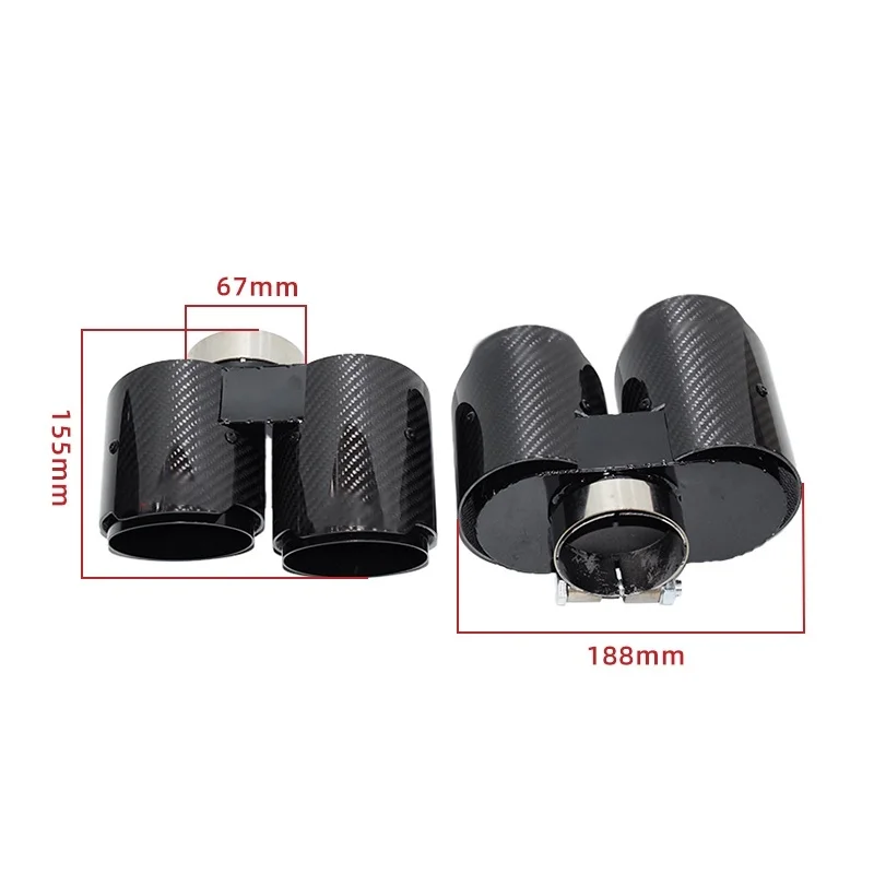For DEX Exhaust Tips for 2019-2024 3/4 Series G20 G21 G22 G23 G26 320i 325i 330i 330e 420i 425i Exhaust Pipes Muffler Nozzle