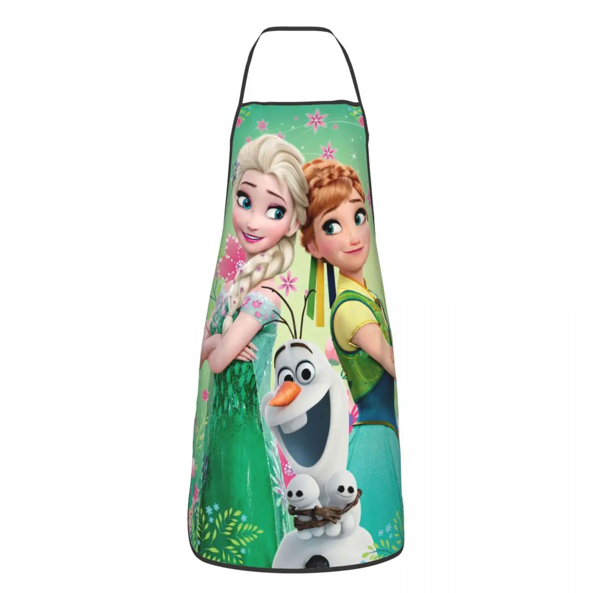 Custom Bib Cartoon Frozen Princess Apron Men Women Unisex Adult Chef Cooking Kitchen Tablier Cuisine Gardening