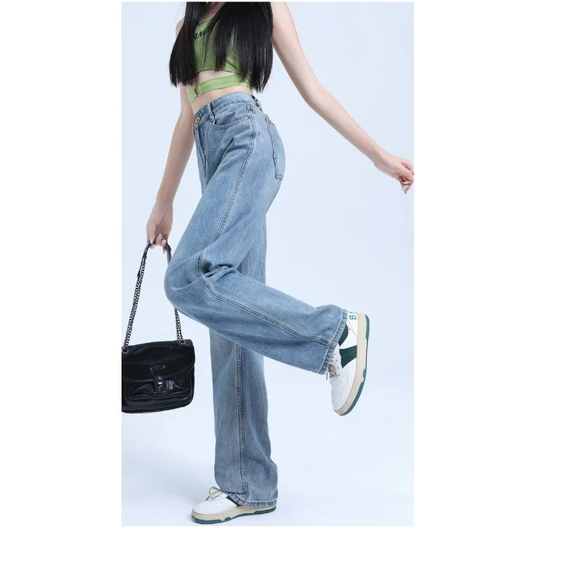 

Повседневная уличная одежда, женские брюки, весна-лето, широкие брюки с высокой талией, свободные драпированные брюки, Новое поступление для женщин