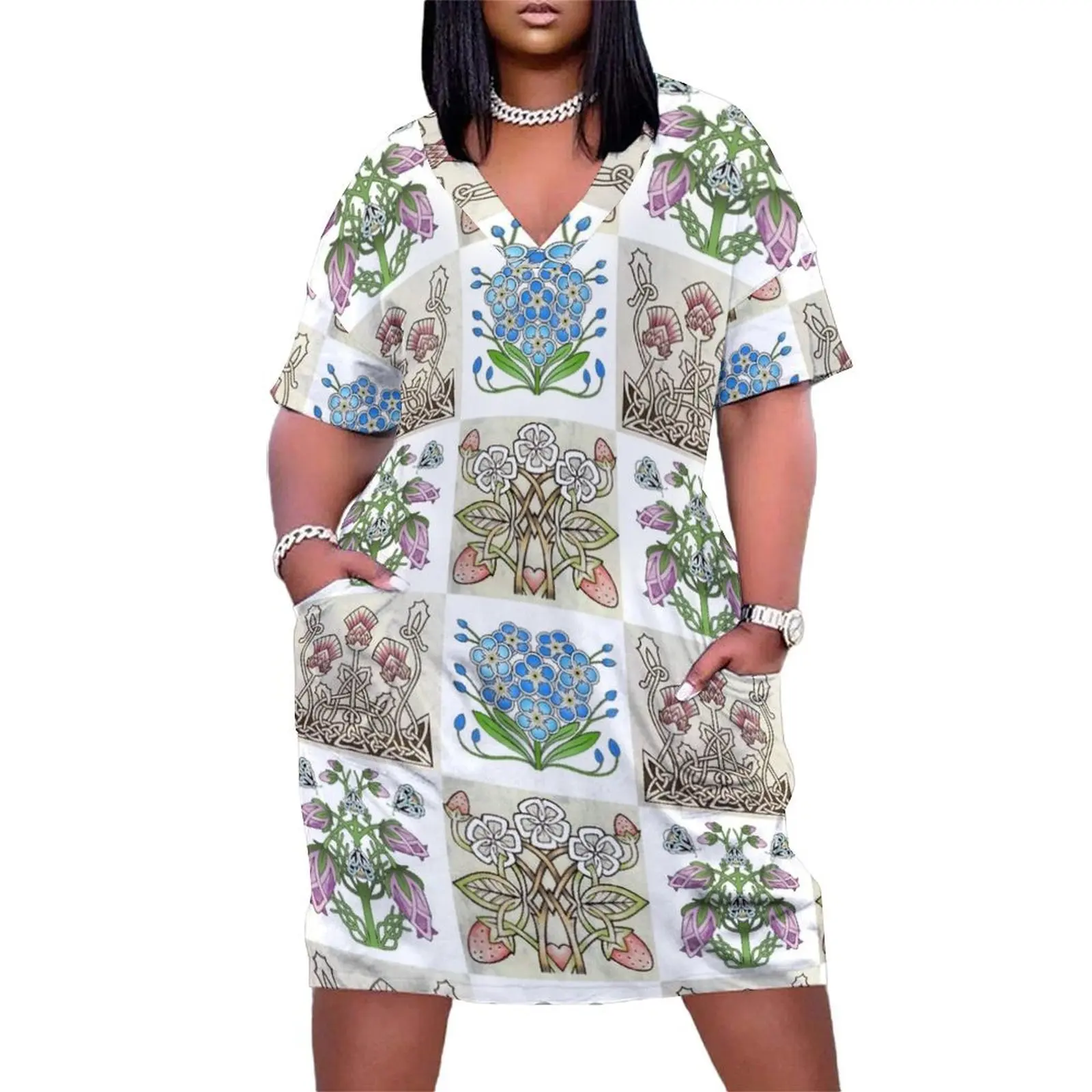 

4 Celtic Flowers Loose Pocket Dress prom dresses 2025 summer dress woman 2025