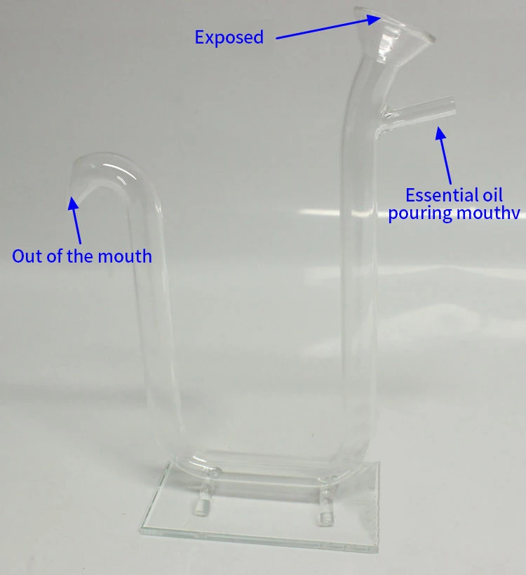 Yuewo домашняя/лабораторная Лаванда, растение из чистой Роза в росе, водопроводная трубка для эфирного масла, акриловая основа, разделитель росы, стеклянная посуда