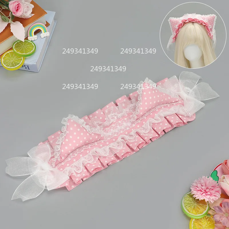 Bandeau oreilles de chat à volants en dentelle, bandeau de Cosplay, bande dessinée, spectacle sur scène, couvre-chef pour fille, jolis accessoires de Costume Lolita