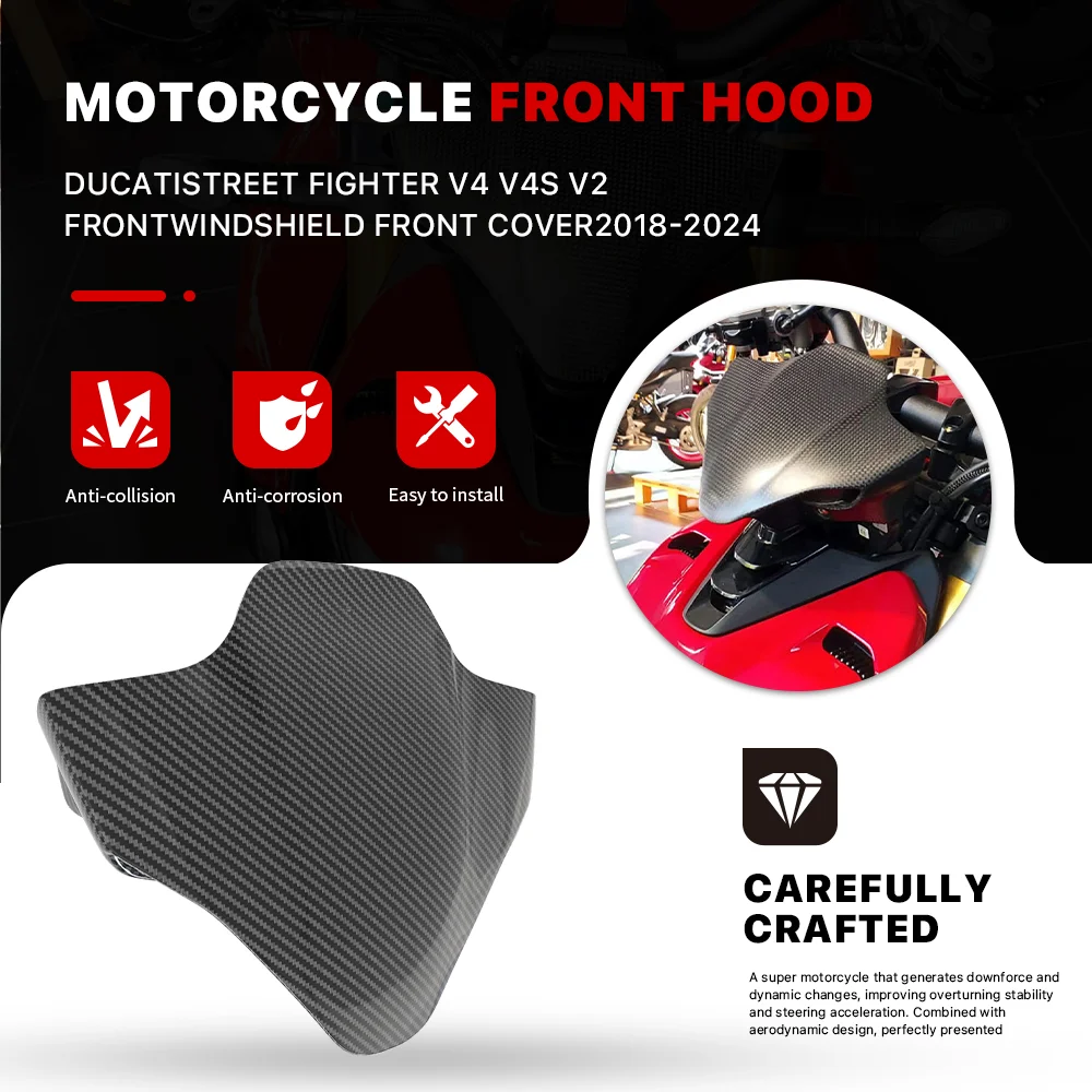 

Fuel Tank Cover For DUCATI Street Fighter V4 V4S V2 2018-2024 ABSPlastic Motorcycle Gas Fuel Tank Protective Cover Fairing Parts