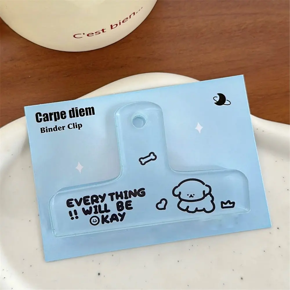 Hand Account Storage Clip Cute Long Tail Clip Acrylic Minimalist Binder Clip Simple Portable Paper Clips Student