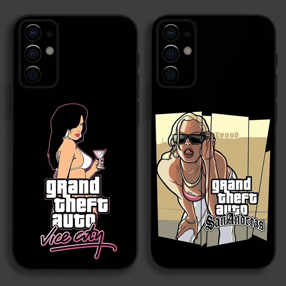 

Game G-GTA 5 6 Vice City Phone Case For Samsung S24,S21,S22,S23,S30,Ultra,S20,Plus,Fe,Lite,Note,10,9,5G Black Soft Cover
