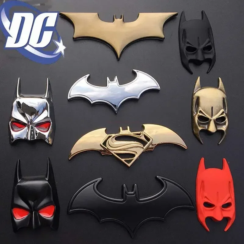 DC Comics Batman Autozubehör Aufkleber Styling Metall 3D mehrfarbig Auto Auto Kofferraum Emblem Abzeichen Aufkleber Aufkleber Geburtstags geschenke