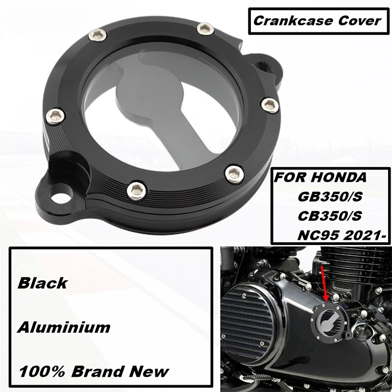 FOR Honda GB350 GB350S 2021 GB350 NC59 Transparent Crankcase CB 350 Engine Oil Filter Element Protection Trim Cover Aluminum