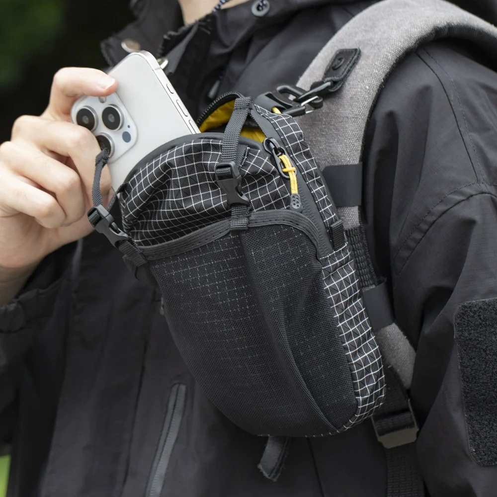

Waterproof Backpack Shoulder Strap Attachment Bag, Lightweight Phone Pouch Strap Pack for Outdoor Sports Hiking Camping