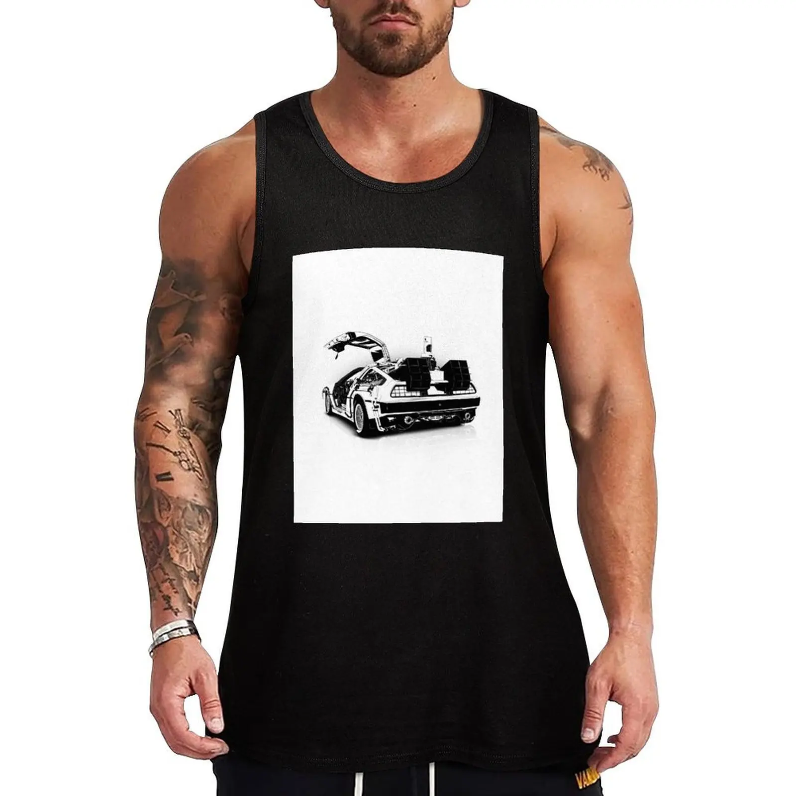 

Delorean Vector Tank Top gym clothes for man Fitness men clothing Men's clothing vests for men