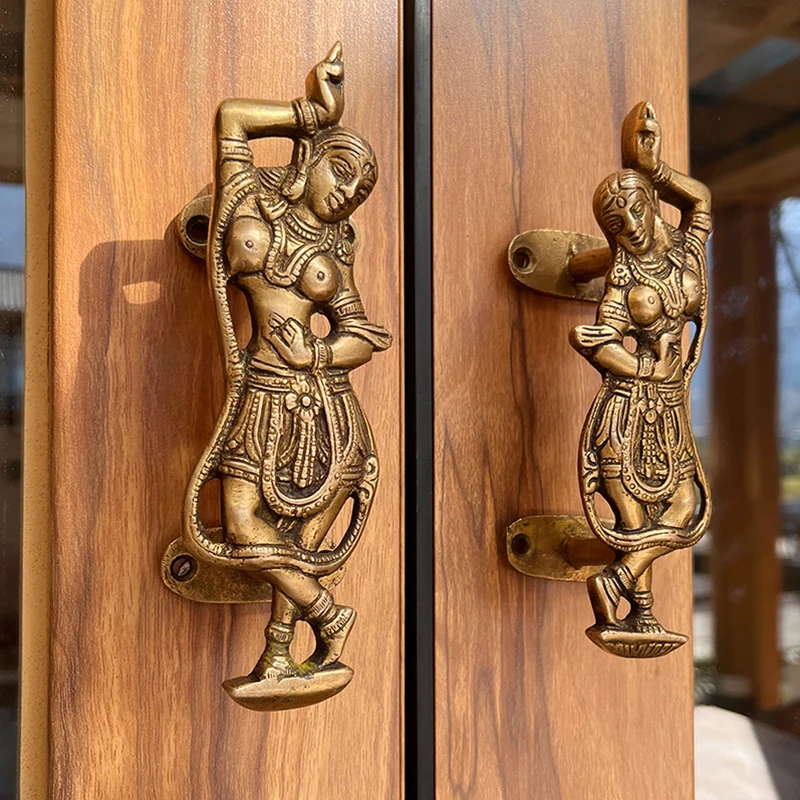 Handmade Brass Dancer Cabinet Door Handle