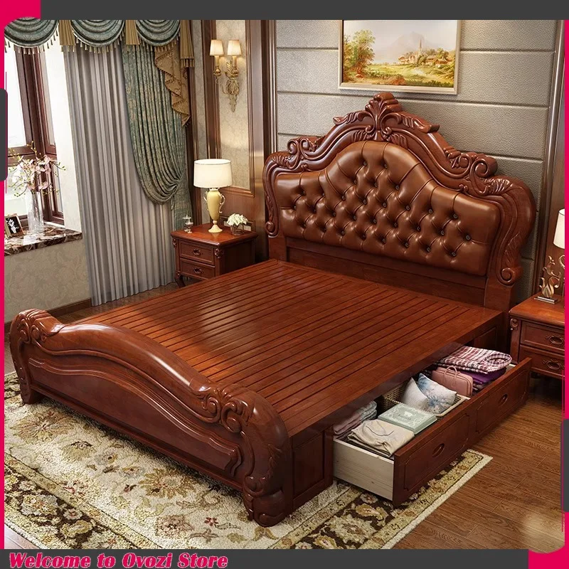 

Princess Crown Beds Minimalist American Comfortable Fashionable Beds Relax Vintage Aesthetics Cama Matrimonial House Accessories