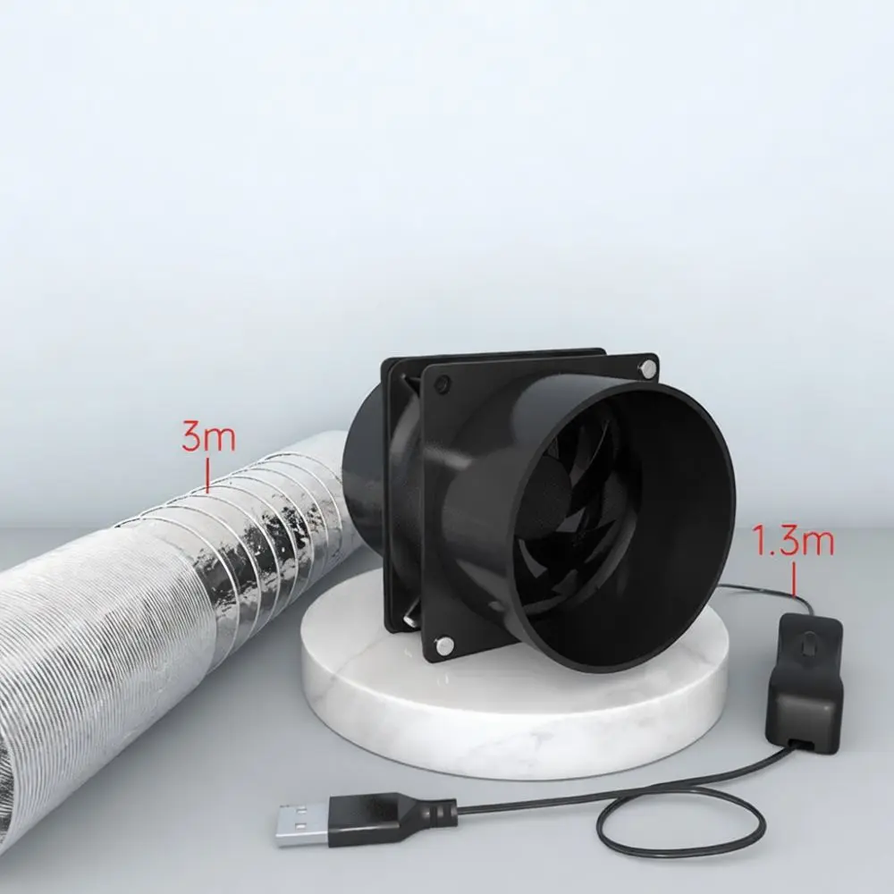 Portable Moxibustion Smoke Extractor Fan Household Ventilation Blower Air Duct Device USB Powered Indoor Tool