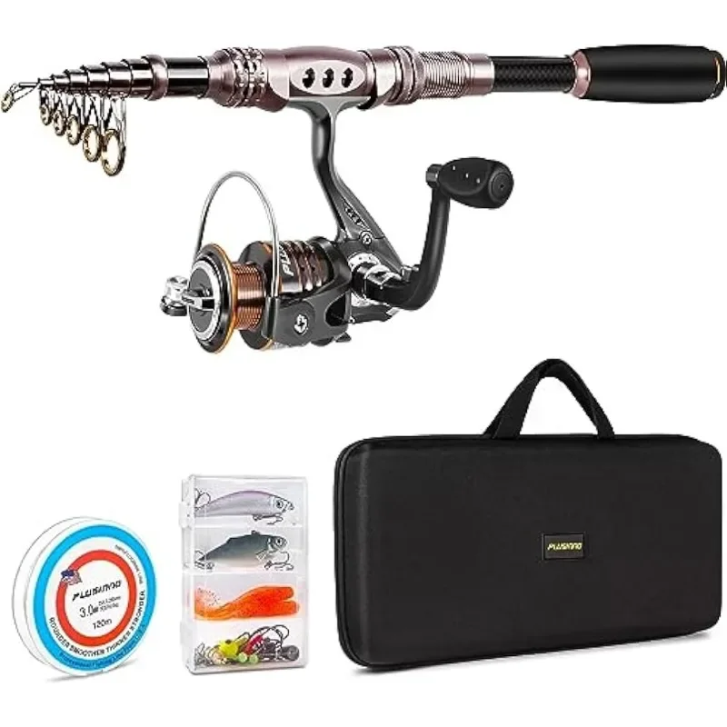 

Fishing Rod and Reel Combos Carbon Fiber Telescopic Fishing Pole with Reel Combo Sea Saltwater Freshwater Kit