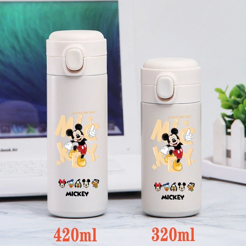 320/420ML Mickey Mouse tazza d\'acqua in acciaio inox vuoto Thermos tazza da viaggio portatile cartone animato bambini bere tazza ragazzo ragazza