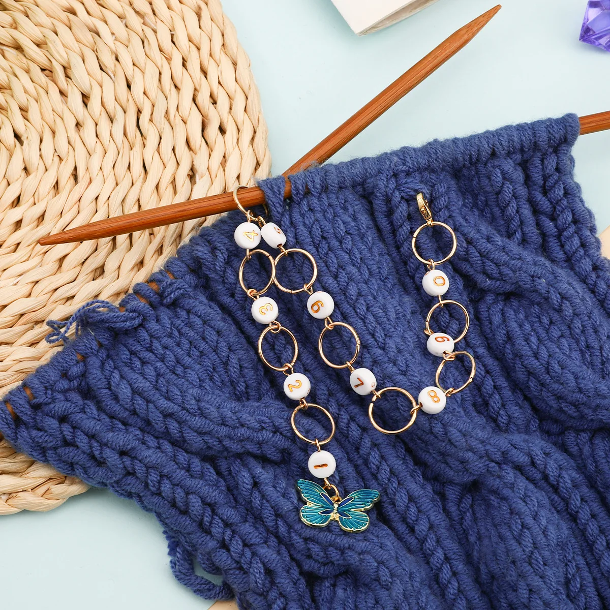 Stitch Marker Ring - Sweater Crochet Butterfly Knitting Marker Pu