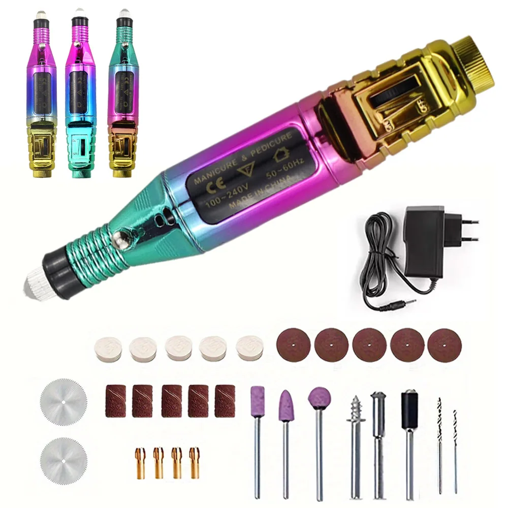 JANGKLIFE 9V Mini Trapano Elettrico Penna da Intaglio Trapano a Velocità Variabile Kit di Utensili Rotanti Penna per Incisore per Rettifica Lucidatura