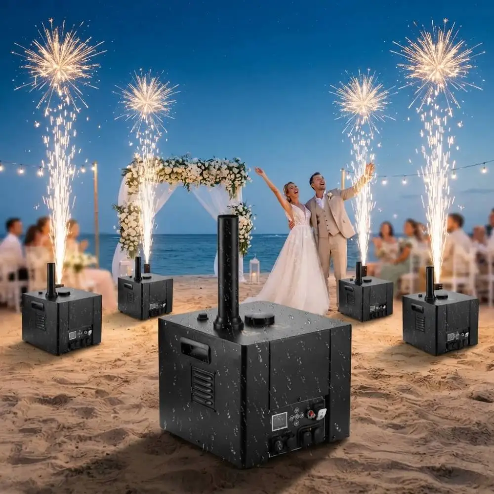 Cold Spark Machine Cold Sparkler Electric Firework DMX Remote Control Pyrotechnic Stage Effect Spark Jet 10-15M Waterproof